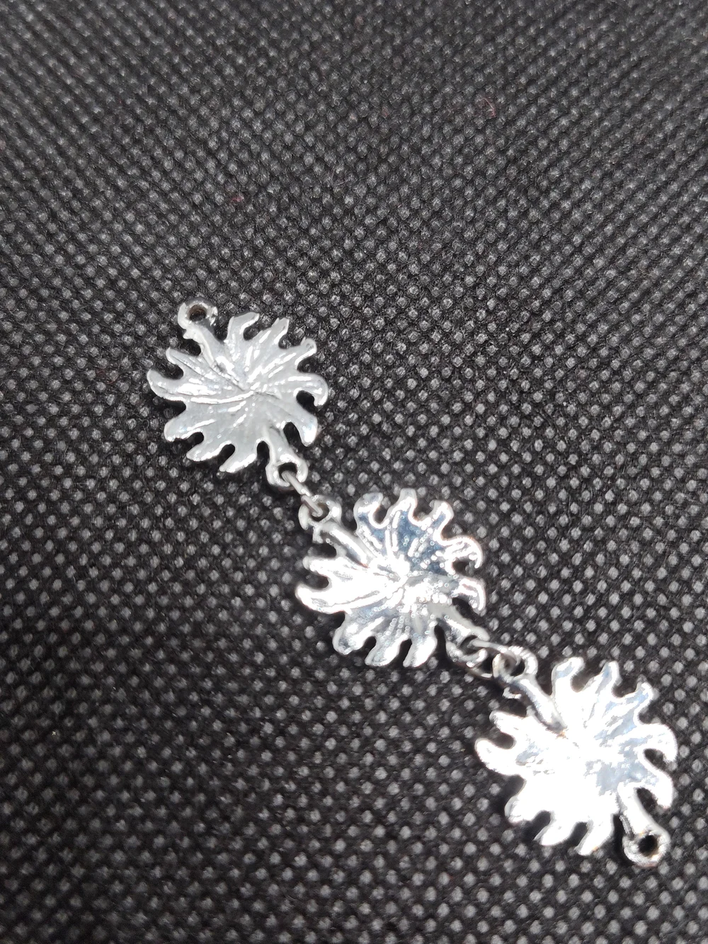 Silver Sunburst Bracelet Connector with Blue and Teal Inlay
